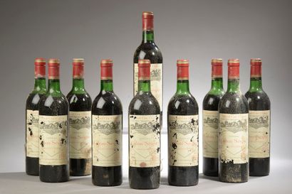 null 10 bottles Château CALON-SÉGUR, 3° cru Saint-Estèphe 1976 (eta, 1 TLB, 2 LB,...