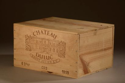null 6 bouteilles Château DULUC, Saint-Julien 1999, caisse bois