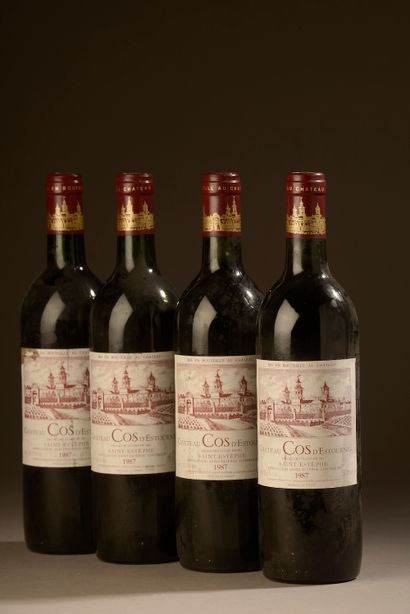 null 4 bottles Château COS-D'ESTOURNEL, 2° cru Saint-Estèphe 1987 (es, elt)