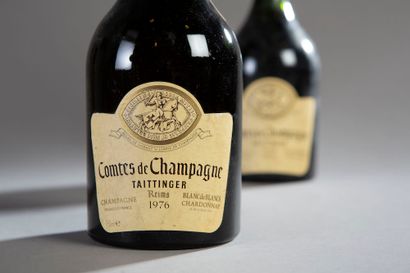 null 2 bouteilles CHAMPAGNE "Comtes de Champagne", Taittinger 1976 (elt, TLB)