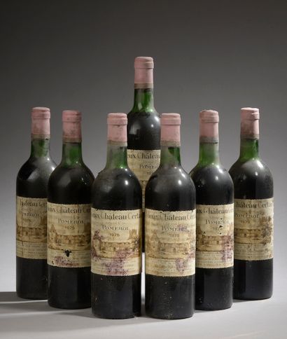 null 7 bottles VIEUX Château CERTAN, Pomerol 1975 (es, ea, ett, 2 J, 3 TLB, 1 LB...