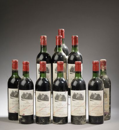 11 bottles Château L'ÉVANGILE, Pomerol 1966...
