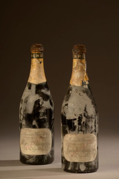 2 bouteilles MARC DE CHAMPAGNE, Henriot (très...