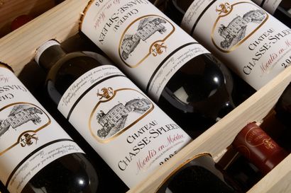 null 12 bottles Château CHASSE-SPLEEN, Moulis 2005, wooden case