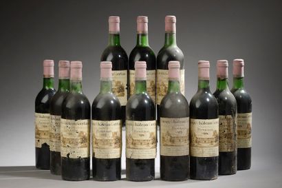 null 12 bottles VIEUX Château CERTAN, Pomerol 1976 (ets, et, ela, 7 J, 4 TLB)
