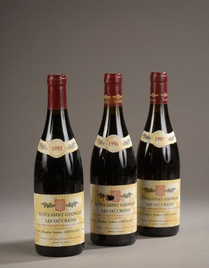 null 3 bouteilles NUITS-ST-GEORGES "Les Vaucrains 1er cru", R. Chevillon (1995, 1996...