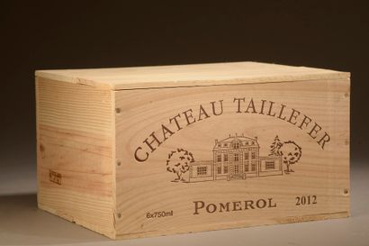null 6 bouteilles Château TAILLEFER, Pomerol 2012, caisse bois