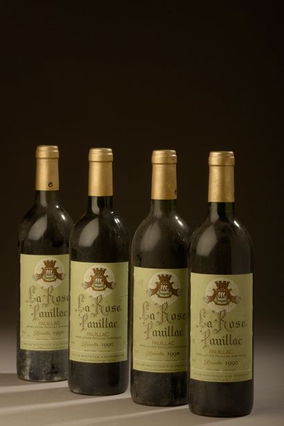 4 bottles LA ROSE PAUILLAC 1990 (es)