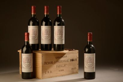 5 bottles Château PICHON BARON, 2° cru Pauillac...