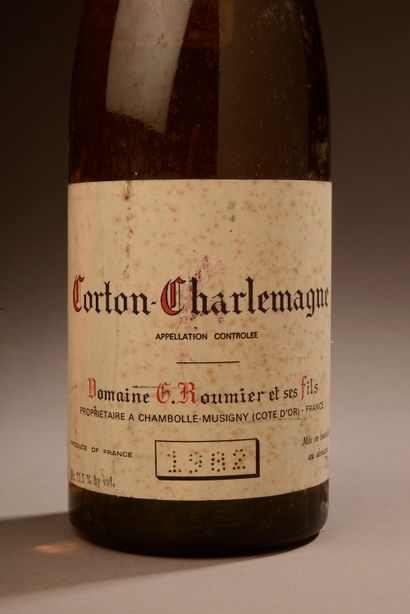 null 1 bouteille CORTON CHARLEMAGNE, G. Roumier 1982 (ela, et, TLB, évolution normale...