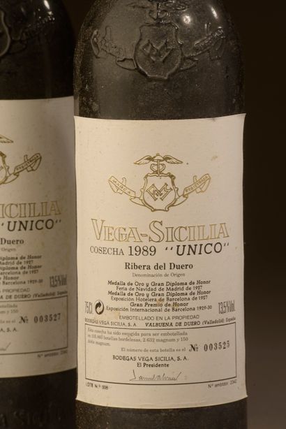 null 2 bottles RIBERA DEL DUERO "Unico", Vega Sicilia 1989 (es)