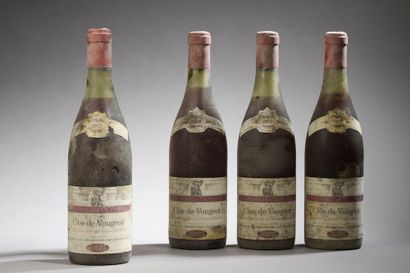 4 bottles CLOS DE VOUGEOT, A. Rossigneux...
