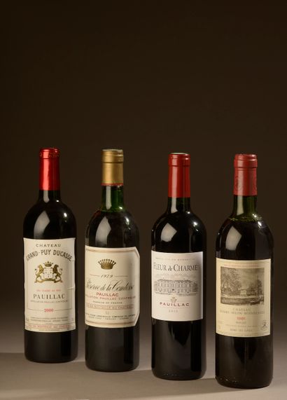 4 bottles PAUILLAC (Grand-Puy Ducasse 2000,...
