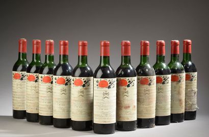 11 bottles Château MOUTON-ROTHSCHILD, 1°...