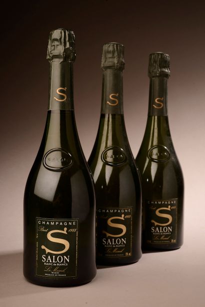  3 bottles CHAMPAGNE "S", Salon 1988