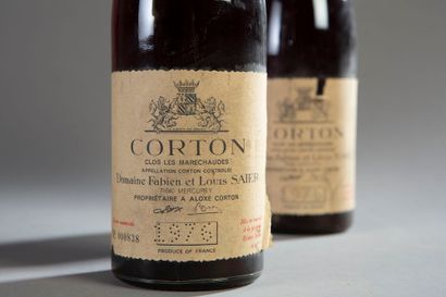 null 2 bottles CORTON "Clos les Maréchaudes", F L Saier 1976 (es, elt, 1 ela, 1 ...