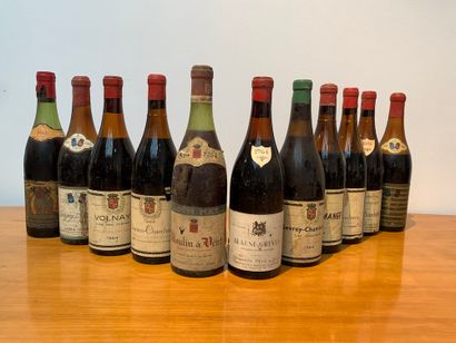 null 10 bouteilles BOURGOGNE Mises belges (Beaune Grèves 64, Gevrey-Chambertin Les...