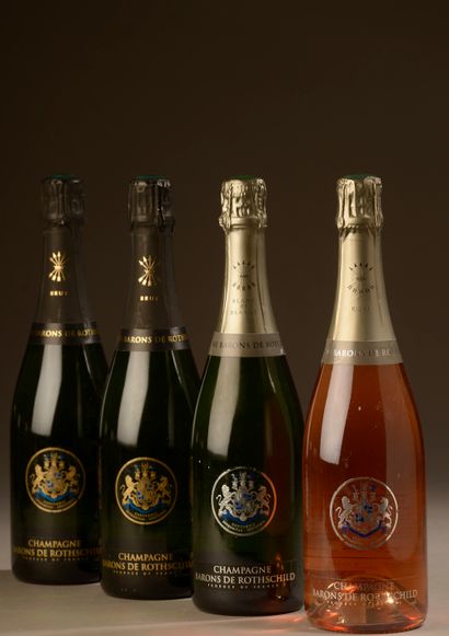4 bouteilles CHAMPAGNE Barons de Rothschild...
