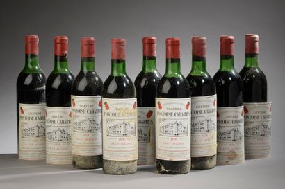null 9 bottles Château PONTOISE-CABARRUS, Haut-Médoc 1970 (es, elt, 3 TLB, 2 LB,...