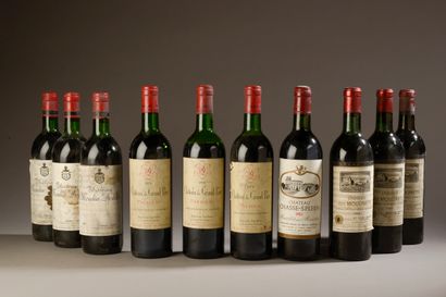 null 10 bottles HAUT-MÉDOC (1 Chasse-Spleen 1983, 3 Moulinets 66, 2 descending corks,...