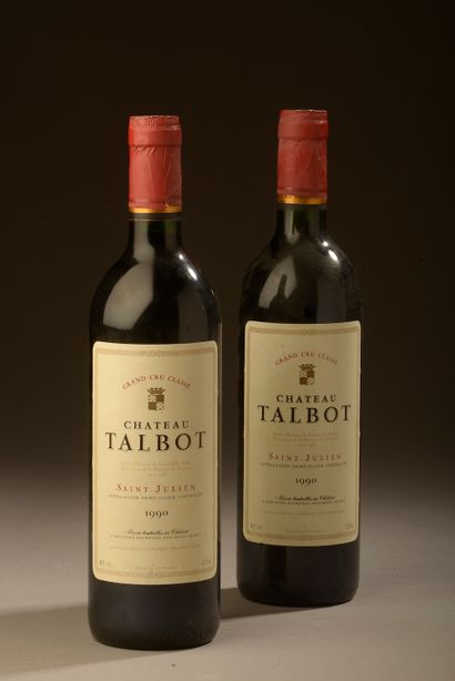 2 bouteilles Château TALBOT, 4° cru Saint-Julien...