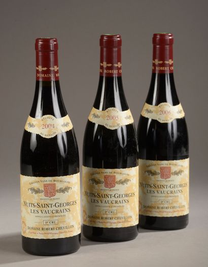 null 3 bottles NUITS-ST-GEORGES "Les Vaucrains 1er cru", R. Chevillon 2004/2005/...