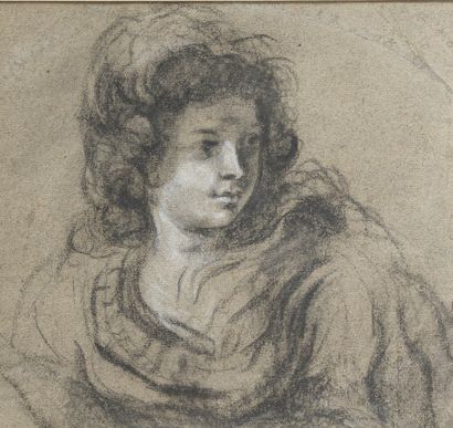 null Italian school in the taste of Guerchino.

Portrait of a woman.

Black pencil...