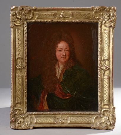 null After Hyacinthe RIGAUD.

Portrait of a man with a blue velvet coat.

Oil on...