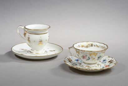 null LIMOGES.

Part of a coffee service in white porcelain with golden decoration...