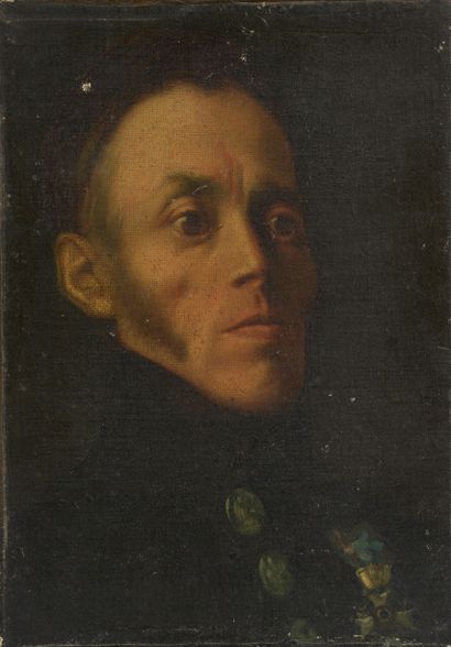 null French school of the XIXth century. 

Portrait of a man.

Oil on canvas (small...
