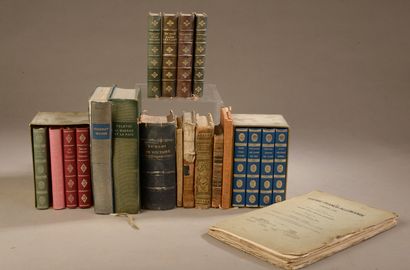 null Ensemble de livres reliés, principalement du XIXe siècle, comprenant notamment...