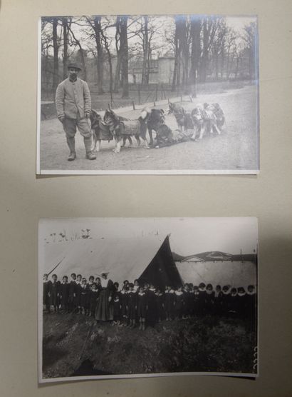 null Quatre albums de photos argentique de la guerre 14-18 (rousseurs, petites pliures...