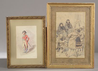 null Henri PILLE (1844-1897).

Le procès. 

Plume et crayon signé en bas à gauche....