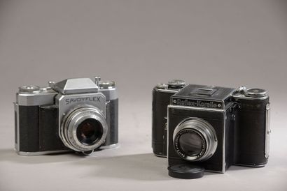 null Ensemble de deux appareils photographiques divers : Reflex-Korelle avec objectif...