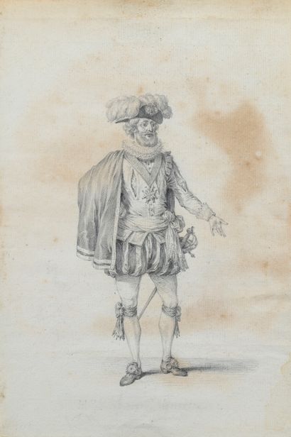  École française du XIXe siècle. Henri IV en pied. Maximilien de Rosny, duc de Sully,...
