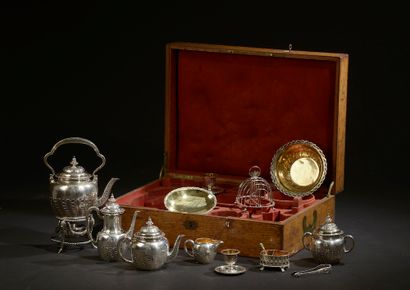 Important tea and coffee service and silver...