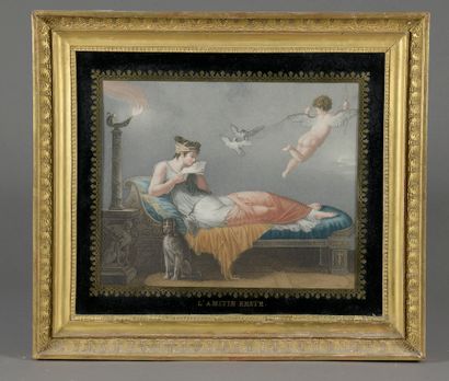 null D'après Jean-Baptiste MALLET (1759-1835). 

Histoire de l'Amour : "La Beauté...