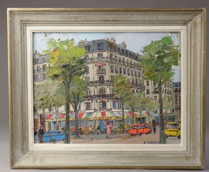 null Roland HAMON (1909-1987).

Le Dreher à Châtelet.

Huile sur toile signée en...