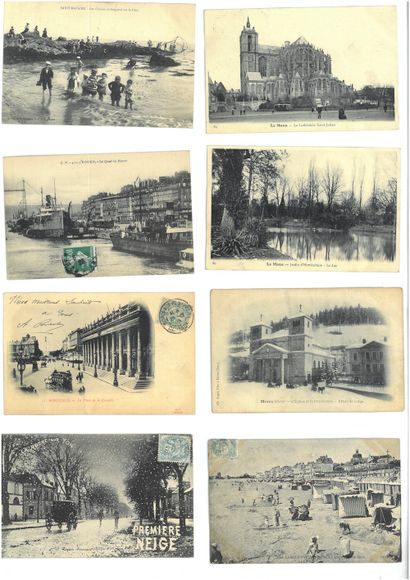 null ABOUT 308 POSTCARDS FROM FRENCH REGIONS : FRANCHE-COMTE, AQUITAINE, NORMANDIE,...