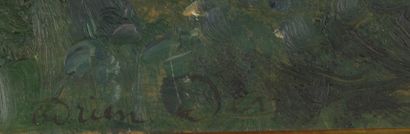null Adrien DEMONT (1851-1928).

Paysage à la ferme.

Huile sur panneau signée en...