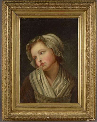 null French school of the 19th century after Jean-Baptiste Greuze.

Young girl with...
