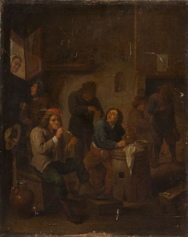 null École flamande du début du XVIIIe siècle, suiveur de David TENIERS le jeune....