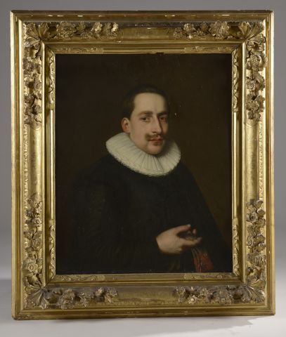 null Bartholomeus SARBURGH (Trier, vers 1590 - après 1637).

Portrait d'homme aux...