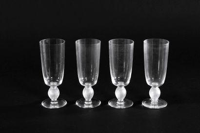 null 
*LALIQUE France.




Crystal set "Bourgueil" model including : a carafe, three...