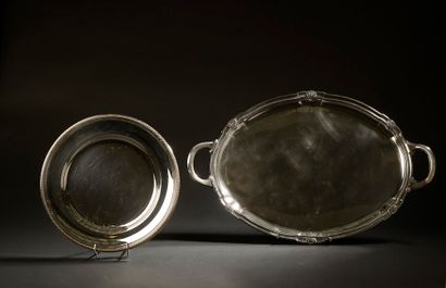 CHRISTOFLE.

Two silver plated trays, one...