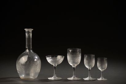 null 
BACCARAT.


Part of a service of cut crystal glasses model "Nancy". It includes:...