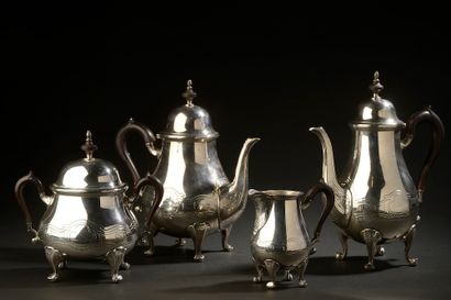Regency style silver tea and coffee set,...