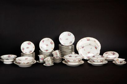 null BERNARDAUD, LIMOGES.

Part of a porcelain dinner service decorated with crosses...