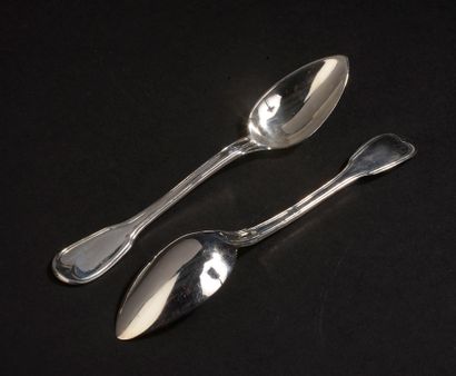 null Twelve small silver spoons net model.

Paris, 1819-1838 - Master-goldsmith :...