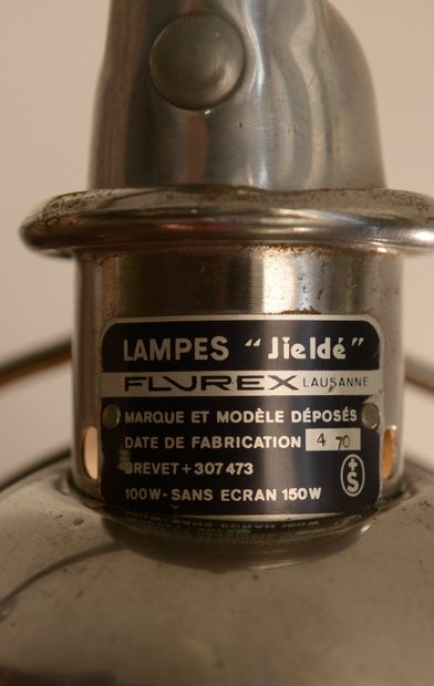 null Jean-Louis DOMECQ (1920-1983) known as JIELDE. 

Industrial floor lamp with...